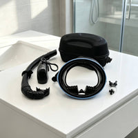 Snorkeling Gear with Case Panoramic Carrying Pouch Portable Breathing Tube for Adults