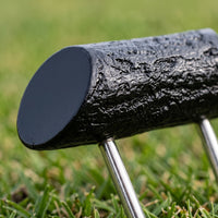 Wood-Grain Golf Tee Marker with Ground Spike Secure Golf Tee Marker Slim Lightweight for Golfers