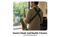 Nylon Padded Saxophone Harness PU Leather Double Shoulder Sax Strap