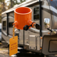 Fifth Wheel Lock Locking Device Sturdy King Locking Device with Warning Tag for Fleet Owners, Storage Yards