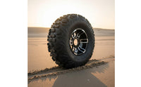 4 Pieces All Terrain ATV Tire Wheel Sturdy Aluminum Rugged-Pavement Rim Tire Wear Resistant ATV Wheel Rim Enhanced Traction for Rugged-Road Vehicle Owners, Beach, Mud
