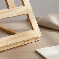 2 in 1 Portable Art Easel Set Writing Ledge Foldable Drawing Easel Sturdy Wooden Sketch Board Non-Slip Feet for Studio