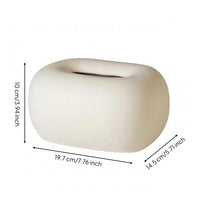 Decorative Rounded Rectangular Tissue Box Cover Elegant Facial Tissue Holder for Office