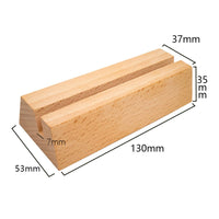 Rectangular Wooden Calendar Stand Slot Design Wooden Card Stand Multifunctional Desk Decor Minimal