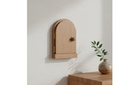 Drill-No-Drill Installation Wooden Switch Cover with Door Hides Imperfections Solid Wood Outlet Concealment Box Easy to Install Decorative Outlet Cover Rustic for Renters, Living Room, Bedroom, Entryway