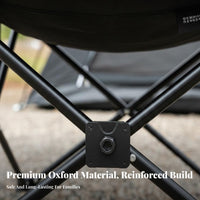 Adjustable Recline Padded Folding Lounge Chair Sturdy Steel Frame High Back Camping Recliner Ergonomic Support Portable Reclining Chair Wide Seat for Fishermen, Spectators, Office, Beach, Backyard, Fishing