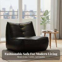Space-Saving Armless Floor Sofa Soft Foam Cushion Lounge Chair Comfortable & Breathable Indoor Furniture Wear-Resistant for Apartment Dwellers, Young Adults, Meditators, Balcony, Bedroom, Dorm Room, Reading Nook