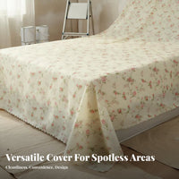 Dustproof Bed Dust Cover Machine Washable Furniture Dust Cover Reusable for Renovators, Painters, Home Renovation, Bedroom, General Cleaning
