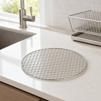 Integrated Stamped Non-Stick BBQ Grill Net Korean Japanese Style Commercial Round Barbecue Grate