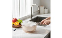 Rice Washing Bowl with Handle Quick Draining Double Layer Colander Bowl Detachable Design Fruit and Vegetable Washing Basket