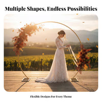 Heart Shaped Arch Stand Modern Geometric Design Triangle Wedding Arch Versatile Heart Shaped Backdrop Frame for DIY Brides, Photographers, Photo