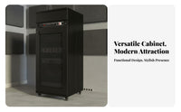 Heat Dissipation Design Amplifier Rack Cabinet Locking Wheels Professional Sound System Cabinet High Load Capacity Rolling Audio Equipment Rack Heavy-Duty Casters for Home Theater Enthusiasts, Professionals, DJs, KTV Room, Recording Studio, Stage