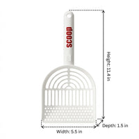 Cat Litter Sifter Metal Ladle, Large Size Stainless Steel Sifter with 3mm Fine Netting Tool for Clumping Bentonite waste container