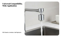 Brass Construction Swivel Faucet Adapter Splash-Proof 360 Degree Rotating Tap Connector Easy Installation for Bathroom, Utility Sink