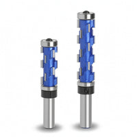 2 Pieces Spiral Trim Router Bit with Double Bearings Heavy-Duty Router Bit with Double Bearing Guide Tool for Woodworkers