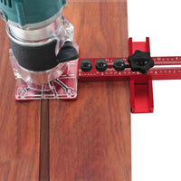 Engraved Scale Woodworking Routing Guide Aluminum Alloy Adjustable Circle Cutting Jig Measuring Arm Router Circle Guide Kit Locking Knobs