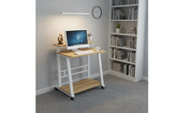 Modern Minimalist Design Rolling Bedside Desk Space Saving Mobile Computer Desk Multi-Functional Mobile Computer Cart Stable Structure for Students, Bedroom, Dorm Room