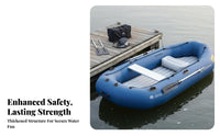 Inflatable Fishing Boat Separate Air Chambers Motor Mount Fishing Boat Puncture Resistant Heavy Duty Inflatable Raft for Fishermen, Boating, Rivers