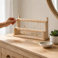 Solid Wood Bracelet and Watch Display Stand for Jewelry and Hair Ties