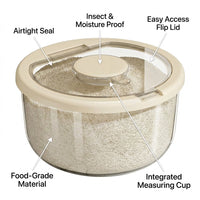 Airtight Food Storage Containers with Lids, Large Kitchen Storage for Cereal, Dry Food Storage Boxes, Pantry Storage Containers Set, Modern Minimalist