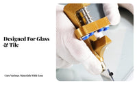 2 in 1 Glass Tile Cutter Hard-Wearing Tungsten Steel 2 in 1 Tile Cutter Portable T-Handle Glass Cutting Tool for Handymen, Home Improvement, Workshop