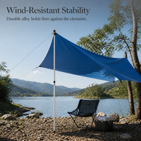 Telescopic Aluminum Tent Poles for Outdoor Camping Tarps and Awnings, Portable Support Rods