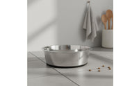 Stainless Canine Bowl Leak-Resistant Stainless Steel Pet Bowl Rustproof Non-Slip Dog Dish for Large Dogs, Pets