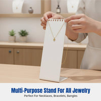 Acrylic Jewelry Display Stand, L-Shaped Necklace Holder with Rounded Corners, Jewelry Organizer for Necklaces, Bracelets