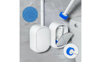Disposable Toilet Brush Wall-Mounted Toilet Wand with Disposable Refills Refill Pads Hygienic Replacement Heads Single-Use