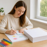 Guding 300g Dutch White Cardboard for Children's Drawing and Marker Pens, 4K Hard Card Stock