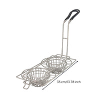 Heavy-Duty Taco Fry Basket Dishwasher Safe Taco Basket with Handle Sturdy for Restaurant