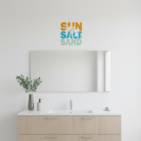 Summer Beach Letter Wall Decal for Vacation Decor
