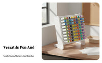 Slanted Marker Organizer Multifunctional Angled Pen Holder Large Capacity Angled Pen Storage Rack for Students, Artists