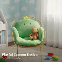 Cute Cartoon Design Fluffy Creature Chair Pillow Soft and Comfortable creatureShaped Seat Cushion Integrated Backrest Seating Accessory Multi-Purpose for Children, Students, Office Workers, Bedroom, Reading Nook, On the Floor, Home