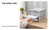 Multi-Layer A4 Paper Cabinet Large Capacity Desk Organizer Multifunctional