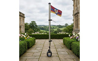 Rail-Mounted Flagpole Nylon Components Stainless Steel Flagpole Flag Pole Clip Bracket Silver