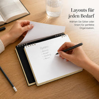 B5 Kraft Paper Loose-Leaf Notebook with Eye-Care Pages for Students, Thickened Lined Journal