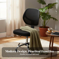 Height Adjustable Armless Caster Chair space-saving Design Armless Rolling Chair Minimalist design rotating Seat Mobile Casters for Children, Students, Small Spaces, Study Room, Bedroom