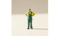 Miniature Repair Worker Carved 1/64 Scale Figure Compact Repairman Model for Garage Scene
