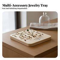 Wooden Band Display Tray Photography Prop Jewelry Display Board Versatile Slotted Jewelry Organizer for Retailers, Women, Retail Store, Showcase