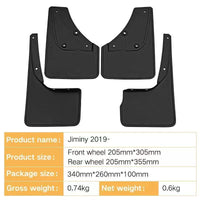 Suzuki Jimny 2019-2021 Mud Flaps, Black Plastic, AT