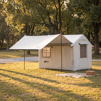 Water-Resistant Tent with Awning Sun-Shading Tent with Canopy Waterproof Spacious for Campsite