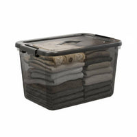 Clear Lidded container With Lid Clear Utility Box Stackable Design for Kitchen, on-the-go