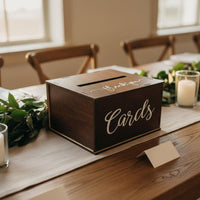 Wedding Card Box Sturdy Wood Construction Wooden Wedding Card Box Event Decoration Easy Assembly Party Supply for Weddings