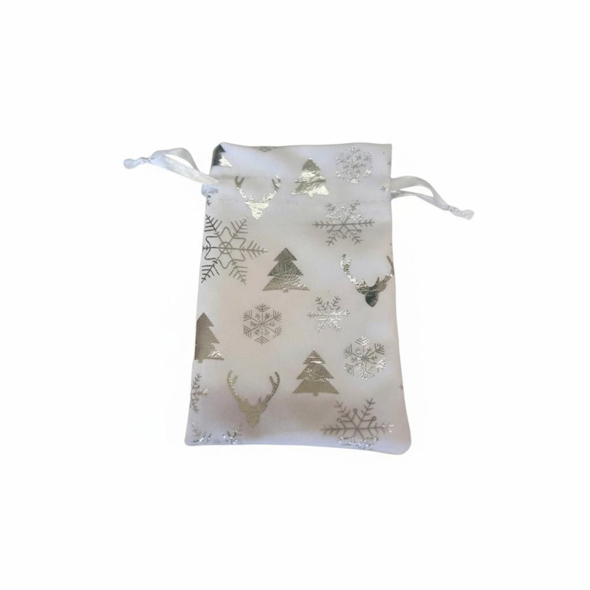 Festive Design Velvet Drawstring Bag Reusable Christmas Gift Bag Long-Lasting for Party Planners, Crafters, Stocking Stuffers, Weddings