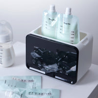 Thawing Baby Bottle Warmer with Sterilizer 2-in-1 Bottle Warmer with Sterilizer Multi-Function Infant Meals Heater Electric for Parents, Infants, Night Feeding, Kitchen, Nursery