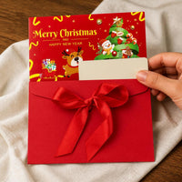 Christmas Santa Claus DIY Foldable Red Envelopes for Money Gift Cards
