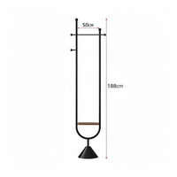 Space-Saving Standing Coat Rack Stainless Steel Floor Garment Rack Easy to Place Freestanding Clothes Stand Multi-Hook Design for Bedroom, Living Room, Office