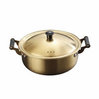 Double Handle Noodle Pot Anti-Scald Handles Stainless Steel Soup Pot Heat Resistant for Dorm Room, Camping