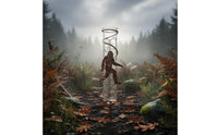 Novelty Design Bigfoot Rain Gauge Easy to Read Decorative Rainfall Meter Double Scale for Gardeners